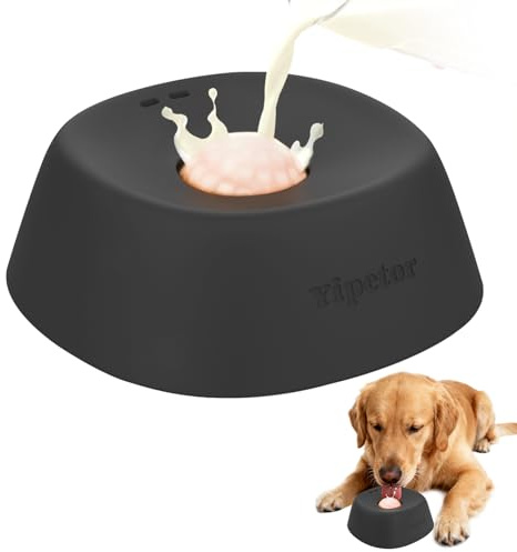 Yipetor Ciotole per Cani a Alimentazione Lenta per Dolcetti Liquidi, 【Palla Intrattenimento Incorporata】 Ciotola per Leccare Cani con Brodo di Ossa, Giocattolo Lecca per Cuccioli da 3/4 Tazza di