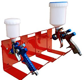 Gravity Feed Spray Gun Holder Stand Wall Mounted Strong Quality Holds 4 Guns