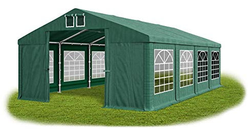 Partyzelt 5x8m wasserdicht dunkelgrün Zelt 560g/m² PVC Plane Hochwertigeszelt Gartenzelt Summer SD - Faltpavillon, Gartenpavillon, Pavillon, Lagerzelt, Gartenhaus, Zeltgarage, Garagenzelt - Partyzelt