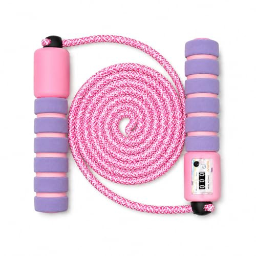 Springseil Speed Rope mit Zähler,Springseil Boxen,Springseil Sport,Sprungseil Verstellbares Fitness Speed Rope Seilspringen,Mit Komfortablen & Anti-Rutsch Griffen