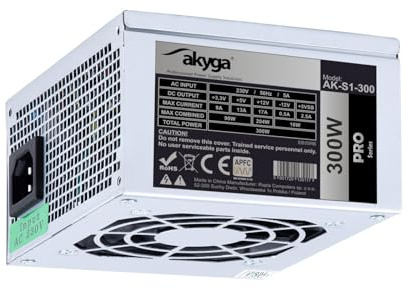 AKYGA AK-S1-300 SFX Netzteil für PC 300W PPFC P4 2X SATA 2X Molex 12cm Lüfter