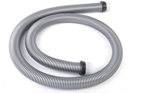 Manguera de montaje plateada para reparación de manguera de aspiradora, diámetro exterior 38-40 mm, con sistema de clic, por ejemplo, apta para Miele, Siemens, Bosch, AEG y otros