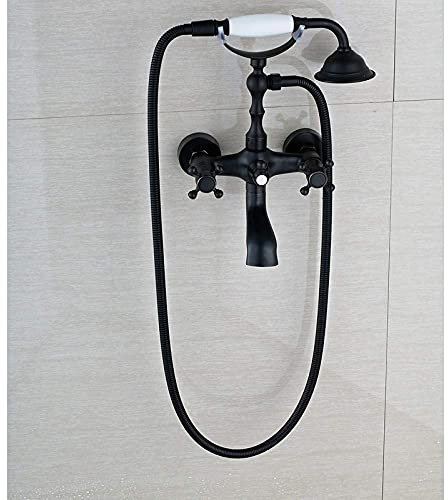 Shower system Oil Rubbed Bronze Shower Faucet Mixer Tap Wall Mounted Dual Handles NEW