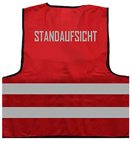 Mister Warnwesto Standaufsicht Warnweste BZW. Signalweste mit reflektierendem Aufdruck ID: 620
