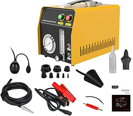 QPKING Detector de Fugas de Humo Probador de Fugas de máquina de Humo EVAP 2 Modos Probador de Fugas de tubería Detector de Fugas de Combustible con medidor de Flujo Ajustable DC12V