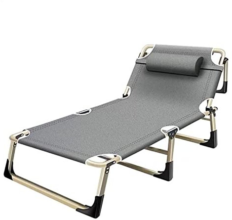 Ontihang XXL Sunlounger Beach Faltende Campingbett 4-Position Einstellbare Rückenlehne, Last 300kg für Patio Garten Strand Poolzelt