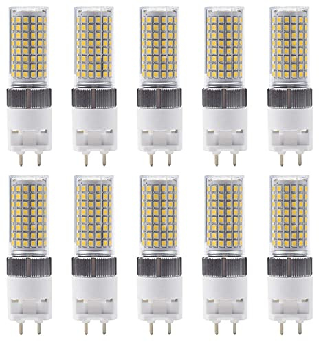 TPMAFF LED G12 Bulbs, G12 Bi-Pin Base Corn Bulbs,12 Watt 1500LM,16 Watt 1600LM,20 Watt 2000LM,3000K 4000K 6000K Non-Dimmable AC 100V~277V(10-Pack)