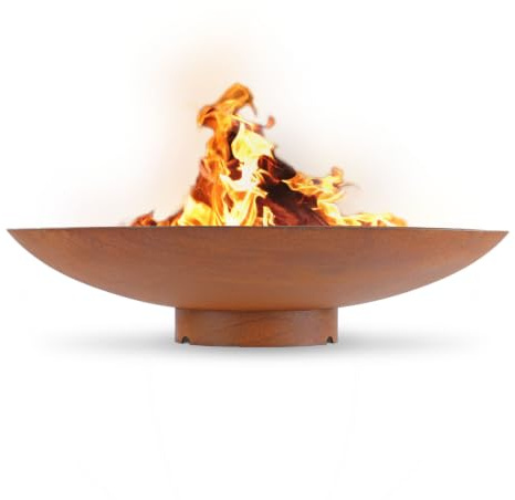 CLGarden 80cm Feuerschale robust aus 3mm Cortenstahl CFS80 Made in Germany Rost Schale Feuerstelle rund 80 groß