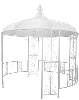 Vente-unique Gartenpavillon - Metall - 300 x 290 cm - Weiß - TILCARA