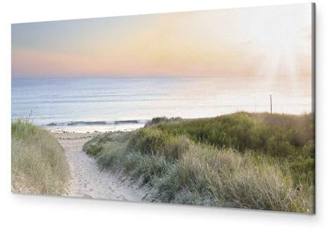 murando - Akustikbild Strand 135x45 cm Bilder mit Akustikschaumstoff Hochleistungsschallabsorber Schallschutz Leinwandbild XXL 1 tlg Wandbild Meer c-A-0043-b-a