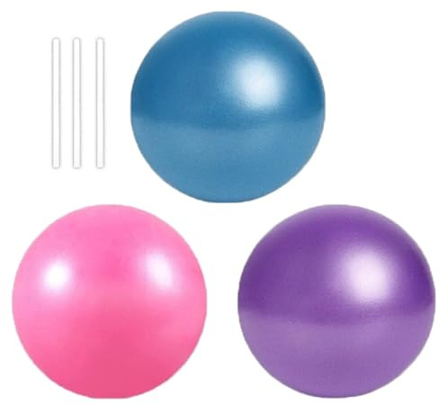3 Pezzi 25 cm Palla da Pilates, Mini Fitness Ball per Esercizi Addominali, Palla da Pilates Yoga Palla, Yoga Balance Palla Sportiva per Esercizi Addominali e Spalla Esercizi di Riabilitazione
