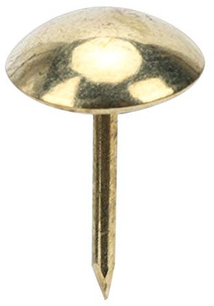 100 Stück Möbel-Polsternägel, runde Kopf-Reißnadel, antike Messing-Eisen-Sofanägel für Möbel, Sofa, Stuhl, Bett (Gold)