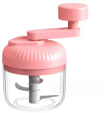 Garlic Press Hand Crank Kitchen Household,Pink