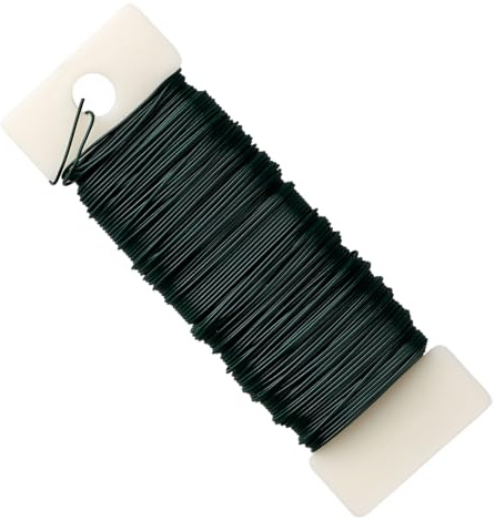 Luckious Green Plastic Floral Wire for Crafting Versatile Garden Binding Wire for Floral Arrangements,Decorations,and Weddings Soft and Bendable Ideal for Various Crafting Projects（35M）