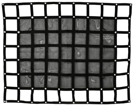 BIGREAT Heavy Duty 57 x 72 Truck Bed Cargo Net with Adjustable Cam Buckles & S-Hooks & Cross Strap,4.75' x 6' Cargo Net with 1500LBS Capacity for Pickup Truck Bed Trailer SUV Jeeps