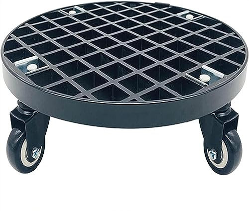 FQCXCKJ Support de Plantes pour jardinière avec roulettes verrouillables, Plateau à Soucoupe pour jardinière, Support de Plantes Roulant, Support de Palette Rond pour Plantes (36 cm)