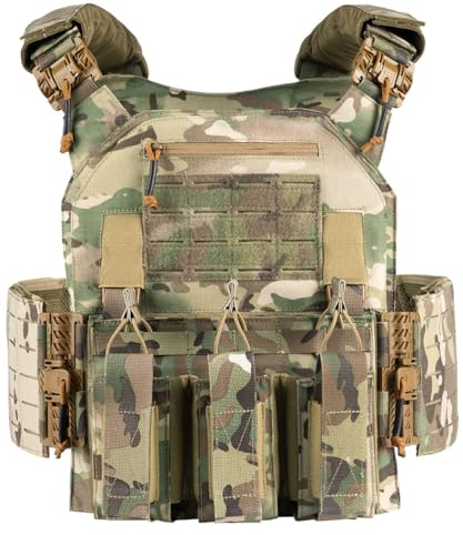 VOTAGOO Gear Taktische Weste, Schnellverschluss, leichte Airsoft-Weste, verstellbare Gewichtsweste für Outdoor-Jagdtraining
