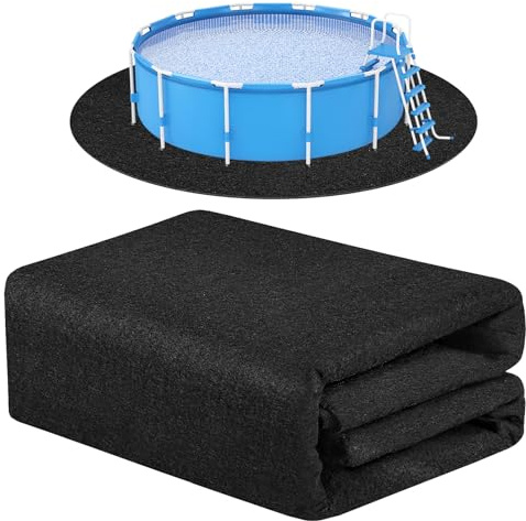 Svepndic 15ft Thickened Round Pool Liner Pad for Above Ground Swimming Pools,Swimming Pool Ground Cloth Above Ground Pool Mat Under Pool Floor Padding,Pool Equipment Pad