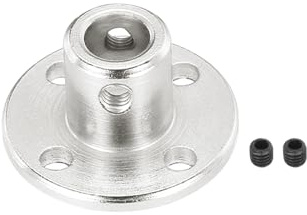 QUARKZMAN 5 Pz 6mm Accoppiamento a Flangia Connettore Albero Rigido Argento | Modello Accoppiatore Accessorio, per Motori Modello RC, Fissaggio Vite, per Progetto Fai da Te