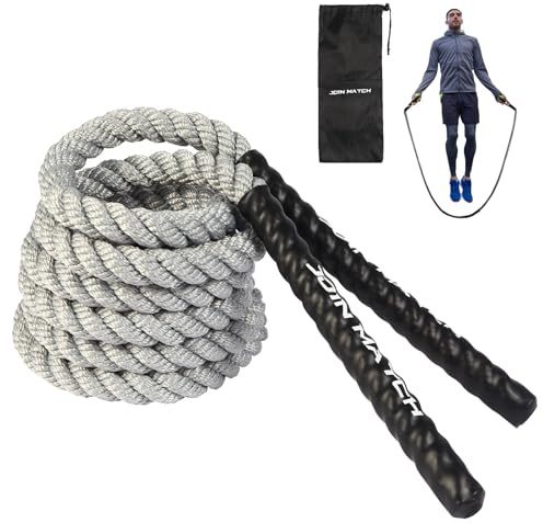 Jump Rope Weight Jump Rope for Fitness, Adult 1.5lb Heavy Exercise Skipping Ropes, Home Gym Workout Equipment Training Set, Thick Rope Suitable for Women&man Improve Strength, Cardio, Training Muscles