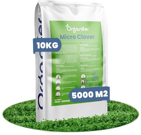 Micro Trèfle - Trèfle Pour Pelouses - Graines - Pures - Blanc - D'Herbe - Gazon - Organifer (10 kg)