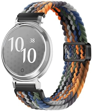 14 mm ögla glidande nylon vävd rem for Garmin Lily 2 damarmband(05 CamouflageSevenColorful)
