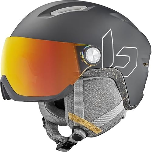 Bollé - V-Atlas, Black Matte, Photochromic Fire Red, Snow Helmets, Unisex, Adult
