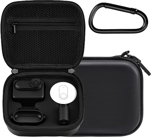 Nokwocy Bolsa de transporte y organizador para Insta 360 GO 3S/GO3, Mini Protective Storage Clutch Bag para cámara de acción y accesorios, Negro