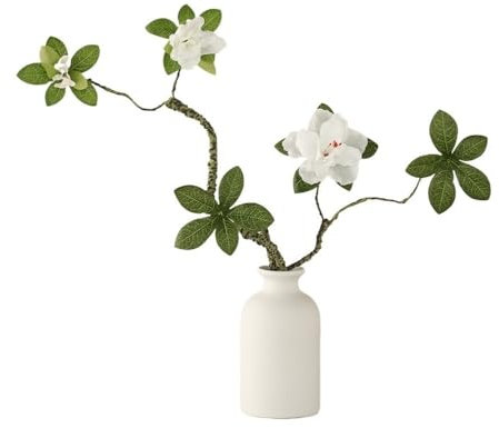 YANG11FAN Kunstblumen Azalee Topfpflanze Wohnzimmer Dekorative Simulation Blume Ornament Pflanze Keramik Vase Blumenstrauß