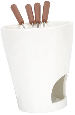 Holibanna Pentola Per Fonduta in Ceramica Scaldaformaggi Per Sciogliere Burro e Formaggio Per Fonduta Bruciatore Per Lumini Adatto Per Cucina e Feste