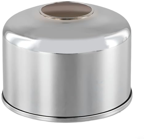 Metal 230g Gas Canister Cover Camping Gas Cylinder Cooking Case Iron Tank Shield for Outdoor Bbq Hiking Protective Camping Stove Propane Bottle Protector (Silver)
