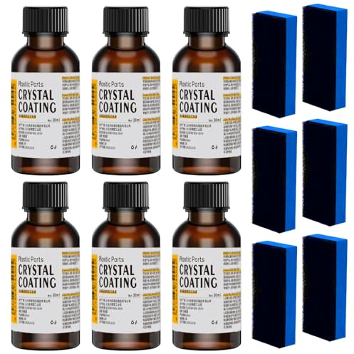 Youery Kunststoffteile Kristalline Beschichtung,Kunststoffpflege Auto Politur Schwarz,für Kunststoffpflege Auto Aussen UV-beständig (6)