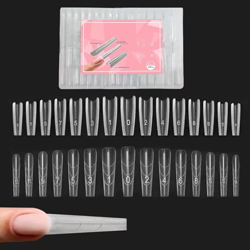 Formas Para Uñas 240 Piezas Transparentes | Formas De Uñas Ovaladas De Doble Extremo Para El Hogar Y El Salón De Belleza Manicura Diaria Y Estilo Personal