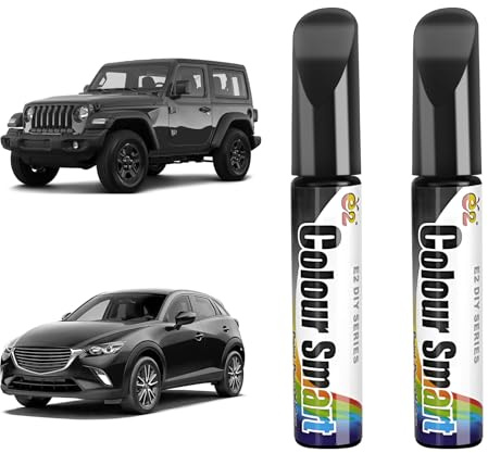 LILIXI 2 Stück Auto Lackstift, 12ml Autolack Kratzer Reparatur Stift, Auto Reparatur Lack, für Kratzer meisten PKWs, LKWs und vielen Anderen Fahrzeugen (Schwarz)