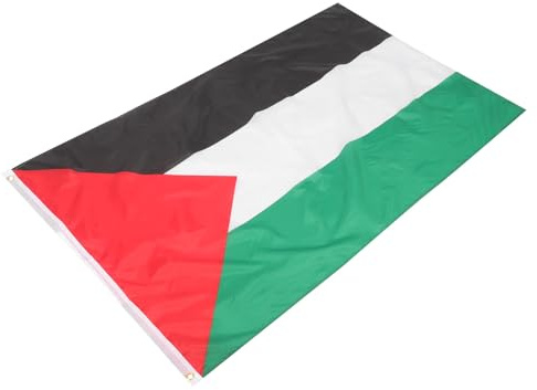 OSALADI Bandera Palestina para Decoración de Patio y Fiestas al Aire Libre, Bandera Nacional de Poliéster 90 X 150 CM, Ligera, Portátil Estampado