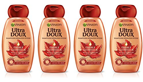 Garnier Ultra Soft Shampoo für intensives Reparieren von Ahornholz, 4 Stück