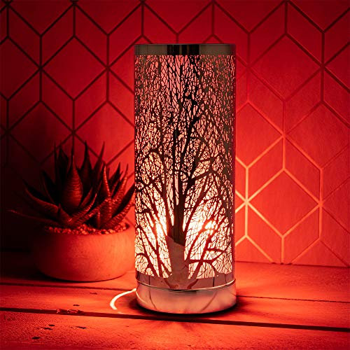 L&P Home & Gifts Desire Aroma melt Oil Aromatherapy Wax Touch lamp. Fragrance Burner for Home/Bedroom/Living Room/Office/Gym. Tree Design in The Colour red, Multicolour, 10X10X26CM