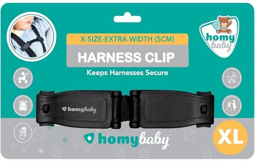 HOMYBABY® Anti-Escape Harness Clip – Adjustable Chest Buckle - Prevent Children Taking Their Arms Out of The Straps - Harness Chest Clip (XL)