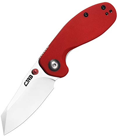 CJRB Folding Pocket Knife Maileah Tactical Knife with AR-RPM9 Powder Steel Balde and G10 Small Tactical Pocket Knife EDC for outdoor survival hunting camping J1918 (Red)