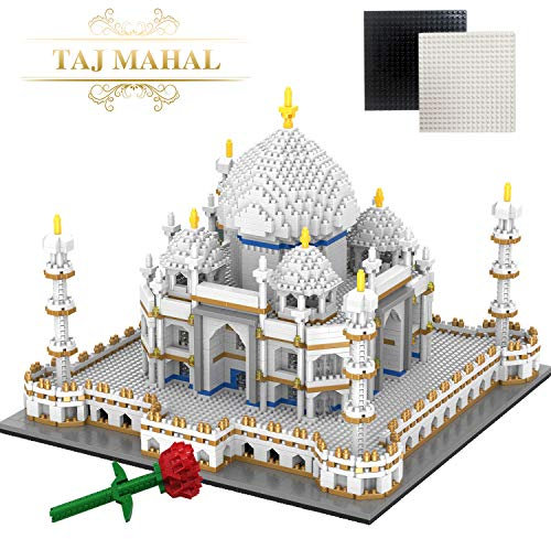 WYSWYG® Architektur Taj Mahal Bausteine Set – Mikro-Klemmbausteine Blocks -Mini-Steine | ABS Material | 4146 Stück Bricks | 14 Jahre und Älter