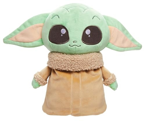 Mattel Star Wars Jumping Grogu-mjukisfigur med hopprörelse och ljud, mjuk docka inspirerad av Star Wars Mandalorian Book of Boba Fett, HPG48