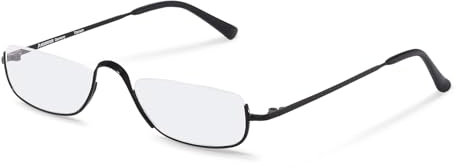Rodenstock HALF EYE Metall Brillen in Schwarz für Herren, Brille mit Sehstärke, optional mit Sonnenbrillen tönung oder Blaulichtfilter (Modell R0864)