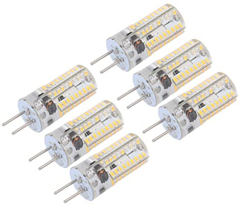 Qcwwy 6Pcs GY6.35 Ampoules LED, Blanc Chaud 2700 à 3000K Blanc 6000 à 6500K Ampoule LED 5W Équivalent à 50W Éclairage Paysager Maison Placard Lumières (Blanc chaud)