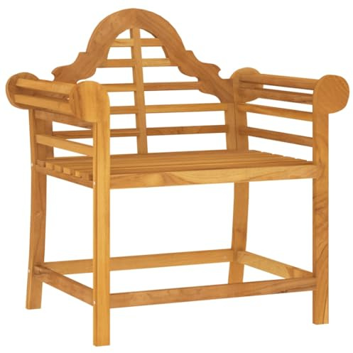 vidaXL Gartenstuhl, Stuhl mit Armlehnen, Sessel Holzstuhl für Terrasse Garten, Gartensessel Terrassenstuhl Gartenmöbel, Massivholz Teak