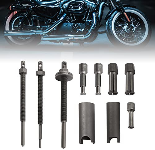 Caskunbsy Juego de 8 extractores de rodamiento interior de motocicleta, 9-30 mm, extractor de rodamientos de ruedas, extractor de rodamientos de motocicleta, juego de herramientas de extracción con 5