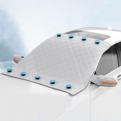 VALKEM Frontscheibenabdeckung Winter für FIAT Ducato 2014-2022 2023, Faltbare Abnehmbare Windschutzscheibe Abdeckung mit Magnet, Die Gegen Schnee EIS Frost Staub,A 145 x 113