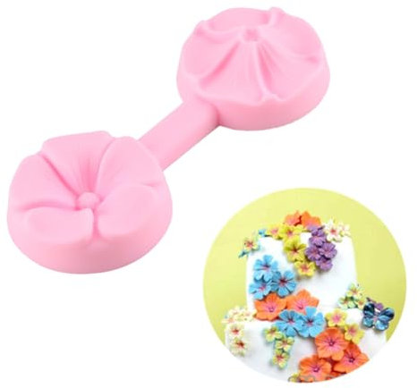 LIFKOME Cherry Blossom Silicone Fondant Mold Flexible Food-Grade Silicone Cake Decorating Tool for Mousse Cakes and Chocolate Treats Random Color