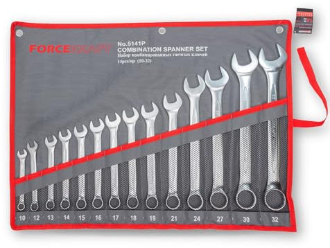 FORCEKRAFT Maul-Ringschlüssel Satz 14-tlg,