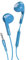 Music Hero auricolari a filo AUX, cuffiette jack 3.5mm, comandi integrati, microfono, semi in-ear, blu