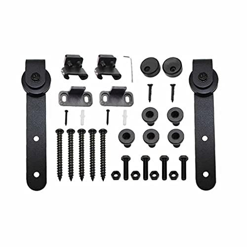 ZHCHAO Mini Porta scorrevole Barn Binario Top Montaggio Porta Cabina hardware Kit Hardware Binario Liscio Silent Armadio Armadio Scorrimento per porta scorrevole